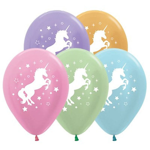 Unicorn Sparkles & Stars Metallic Balloons (25 Pack)