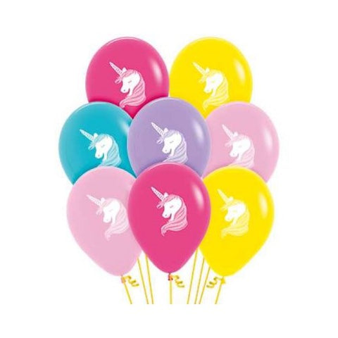 Pretty Unicorn Balloons (Pack of 12)