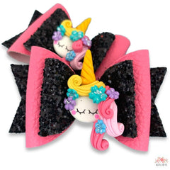 Sleepy Pink Unicorn Bow - Finding Unicorns