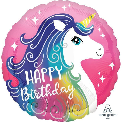 Happy Birthday Unicorn Pink Balloon - Finding Unicorns