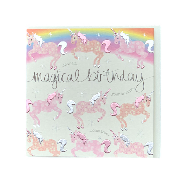 Magical Unicorn  - Birthday Card