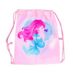 Pastel Pink Mermaid Drawstring Bag