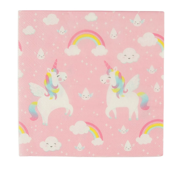 Rainbow Unicorn Party Napkins