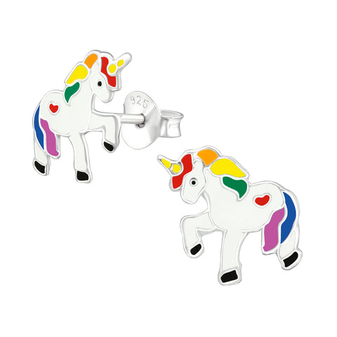 Rainbow Unicorn Studs