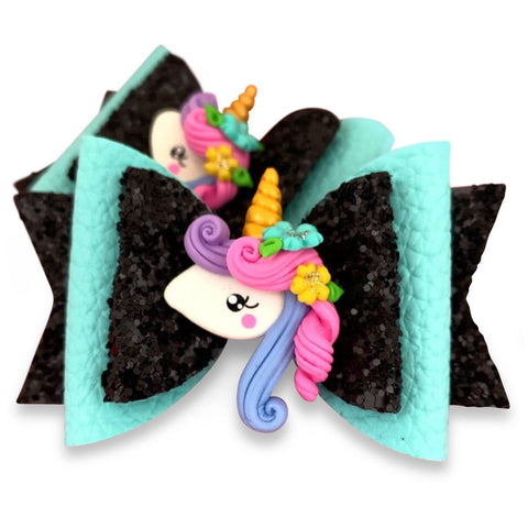 Baby Blue Unicorn Bow - Finding Unicorns