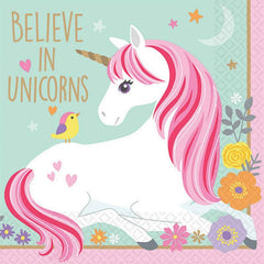 Magical Unicorn 'Believe in Unicorns' Napkins - Finding Unicorns