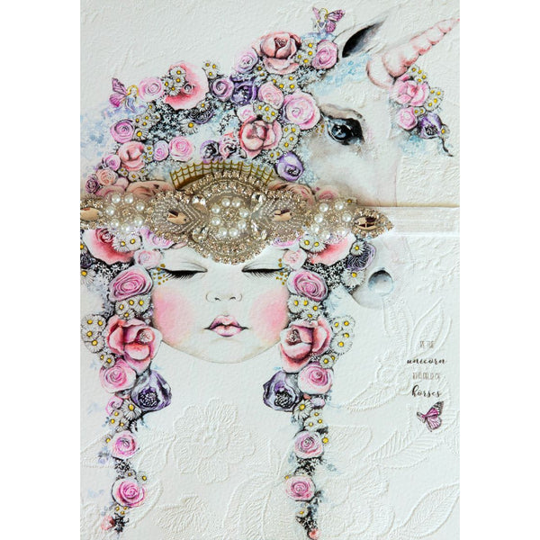 'Fantasia' Unicorn Artwork and Headband Gift Set