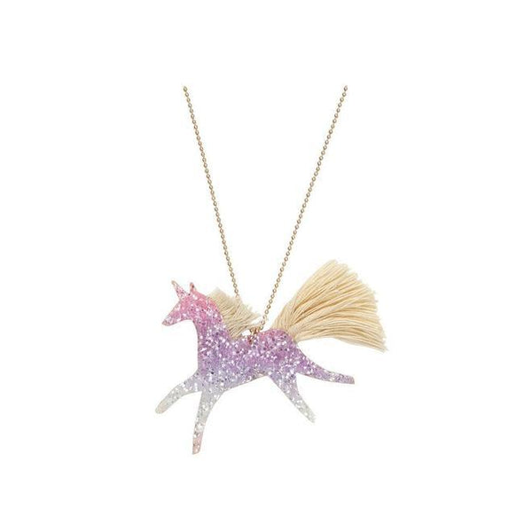 Ombré Glittered Unicorn Necklace