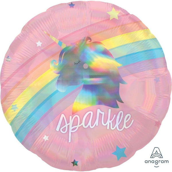 Holographic Magical Rainbow Sparkle Unicorn Balloon