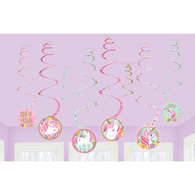 Magical Unicorn Spiral Decorations