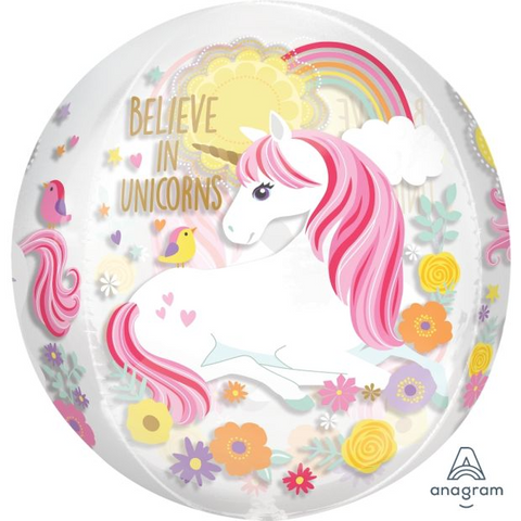 Orbz Round Magical Unicorn Balloon