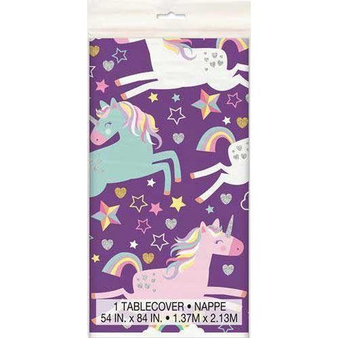 Purple Unicorn Party Table Cover - Finding Unicorns