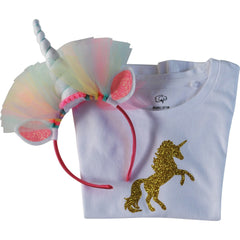 Handmade Rainbow Unicorn Dress-Up Set with Headband - Finding Unicorns