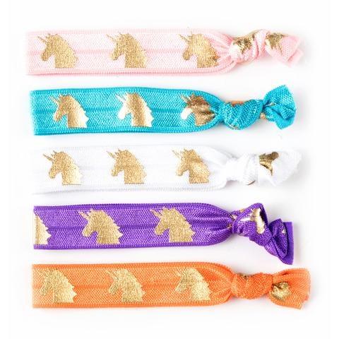 Unicorn Silky Knotted Hair Ties
