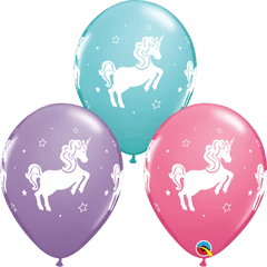 Round Whimsical Unicorn Balloons - 50 Pack - Finding Unicorns