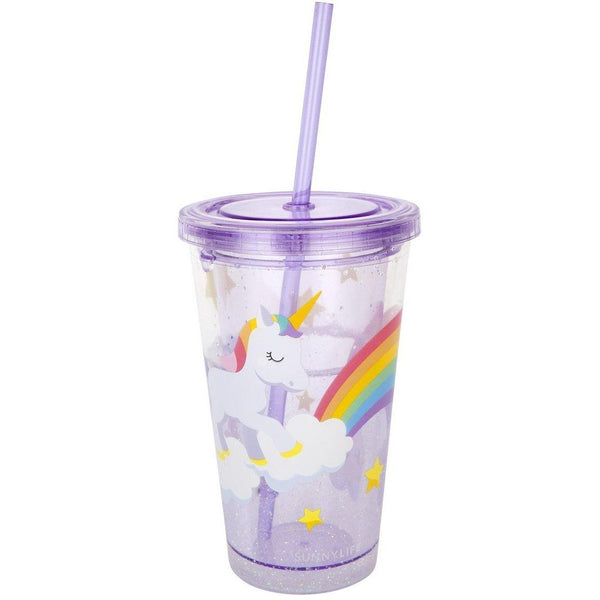 Unicorn Wonderland Glitter Drink Tumbler